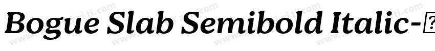 Bogue Slab Semibold Italic字体转换